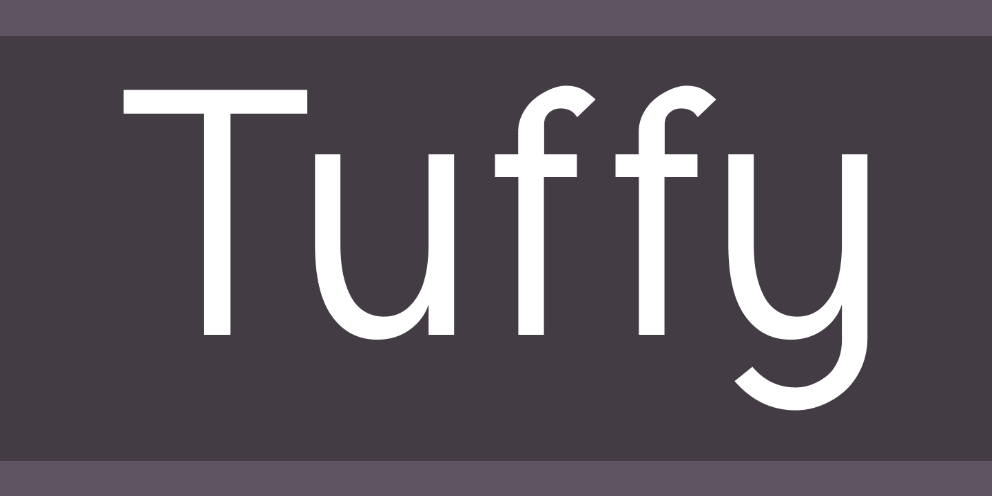 Beispiel einer Tuffy-Schriftart #1